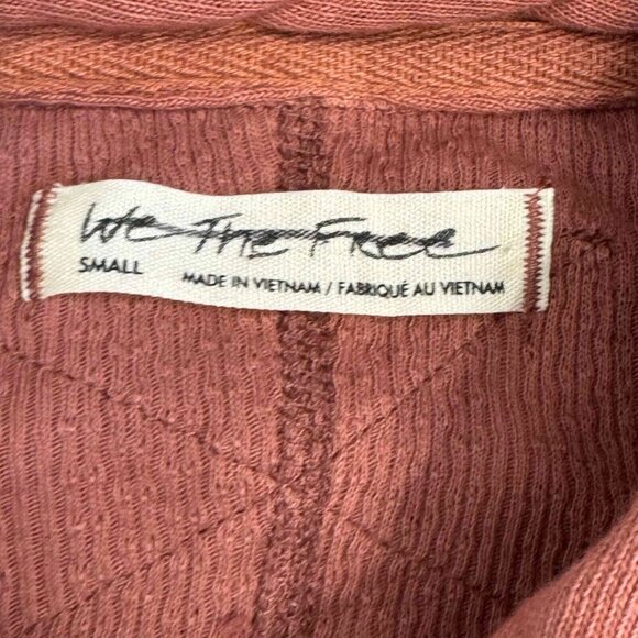 Free People We The Free Feelin' Fresh Shirting Cotton Ruffle-Front Warm Stone S - Picture 10 of 16